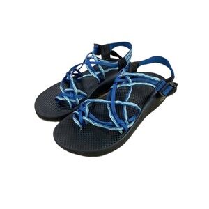 CHACO ZX/3 Classic Strappy Hiking Sandals in Multi Variations of Blue Size 9